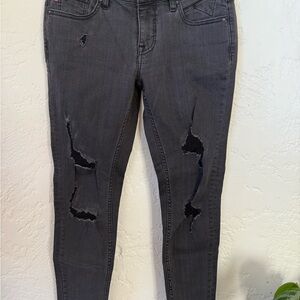 Vigoss Women's Distressed Gray Jeans